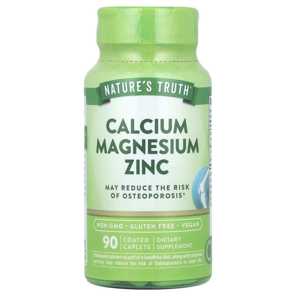 Nature's Truth Calcium Magnesium Zinc, 90 Coated Caplets