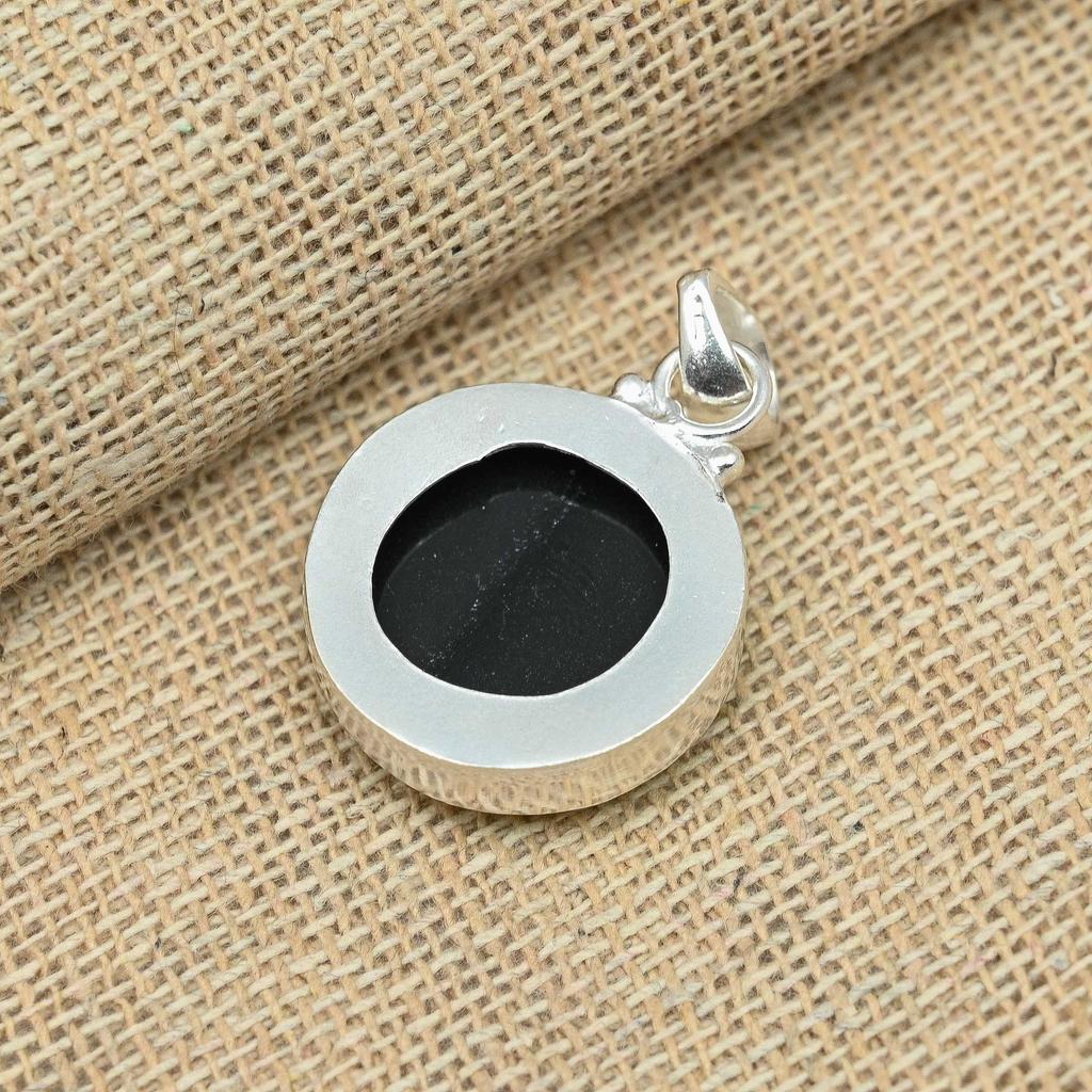 Австралийский желтый тройной опал Драгоценный драгоценный камень стерлингового серебра 925 пробы Подвеска ручной работы для нее