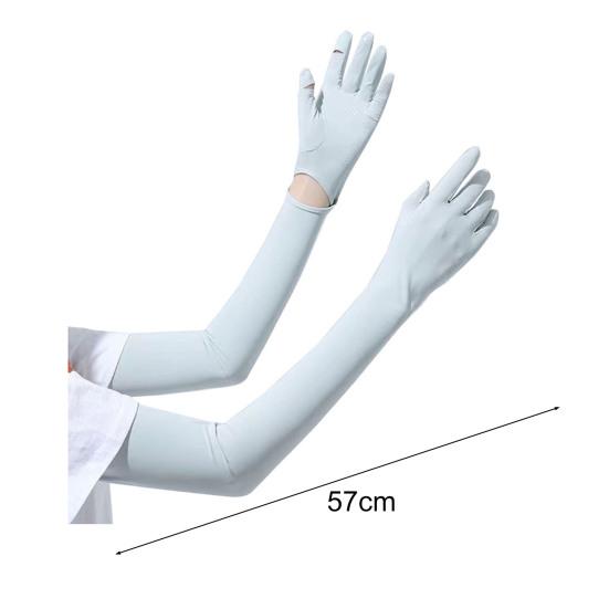 Женские длинные перчатки с защитой от ультрафиолета, перчатки с закрытыми пальцами, охлаждающие перчатки для рук, летние перчатки для вождения, занятий спортом на открытом воздухе, велоспорта