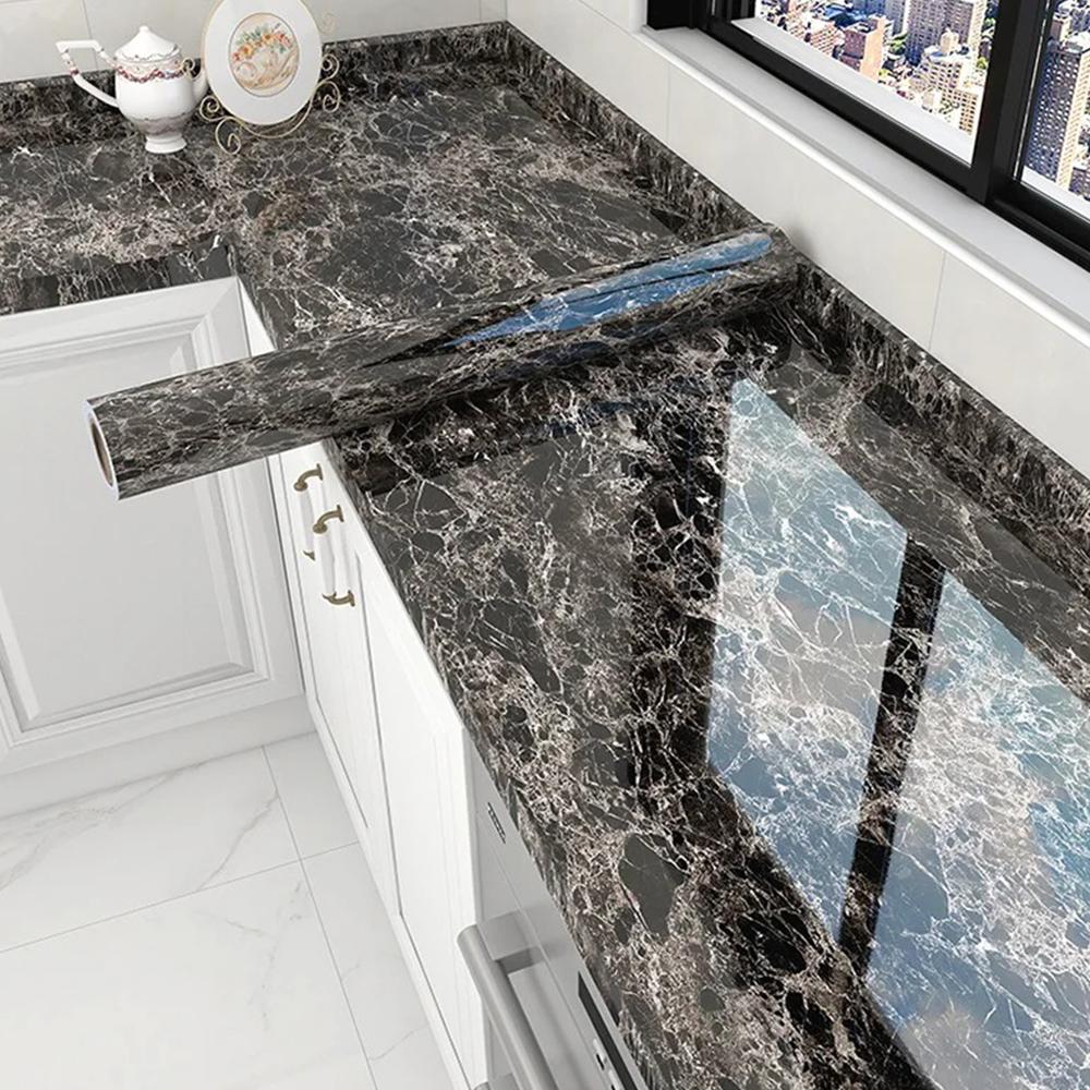 Наклейки для плитки Водонепроницаемые и маслостойкие Кухонные Высокотемпературостойкие Ремонт Самоклеящиеся Обои для столешницы шкафа