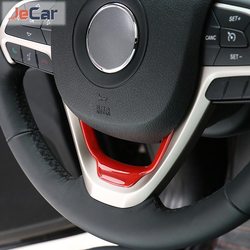 ABS автомобильный руль украшения крышка отделка наклейки для Grand Cherokee Jeep Cherokee 2014 up салон автомобиля