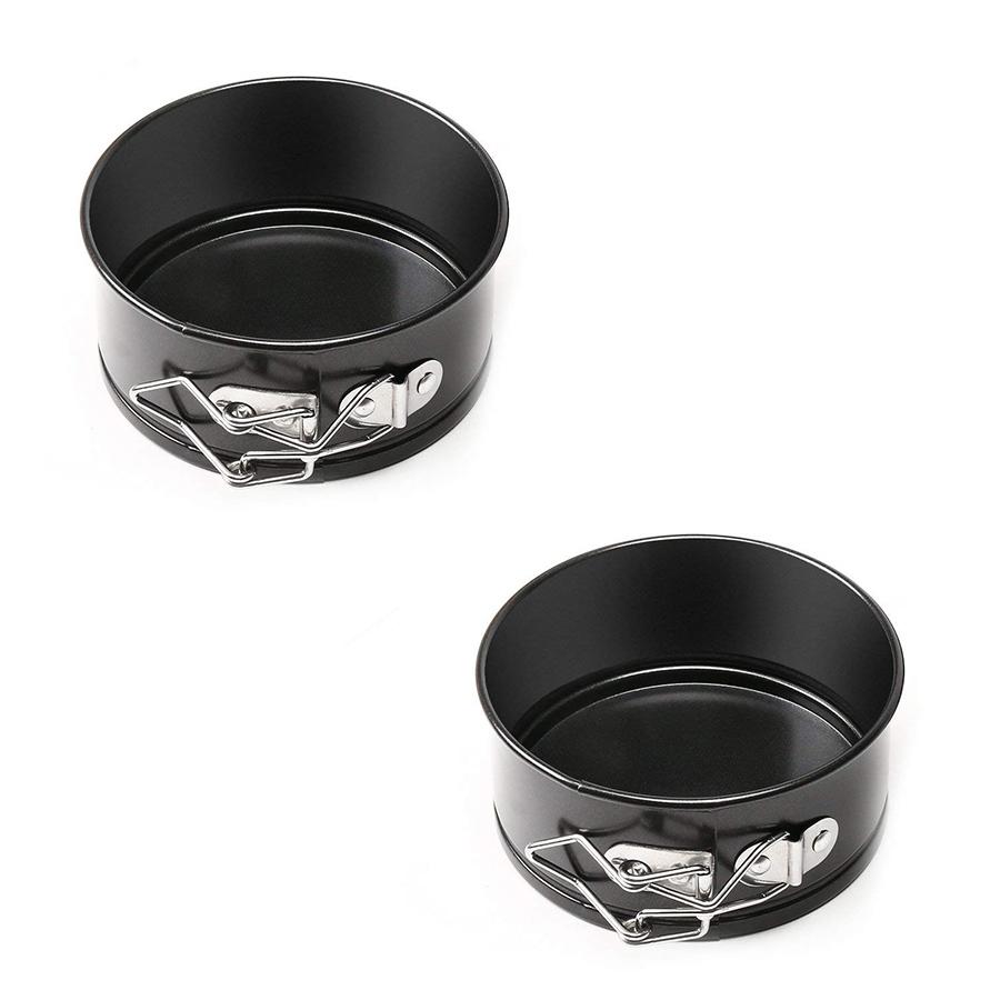 Набор разъемных форм для выпечки диаметром 4 дюйма, форма для выпечки из углеродистой стали / антипригарные мини-формы для кексов, круглая форма для выпечки чизкейка