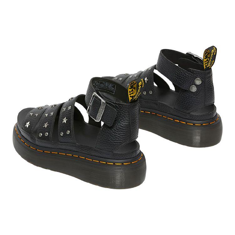 Dr. Martens Кларисса II Квад Панк Стиль Толстая Подошва Римские Модные Сандалии Женские сандалии Черные 27572001