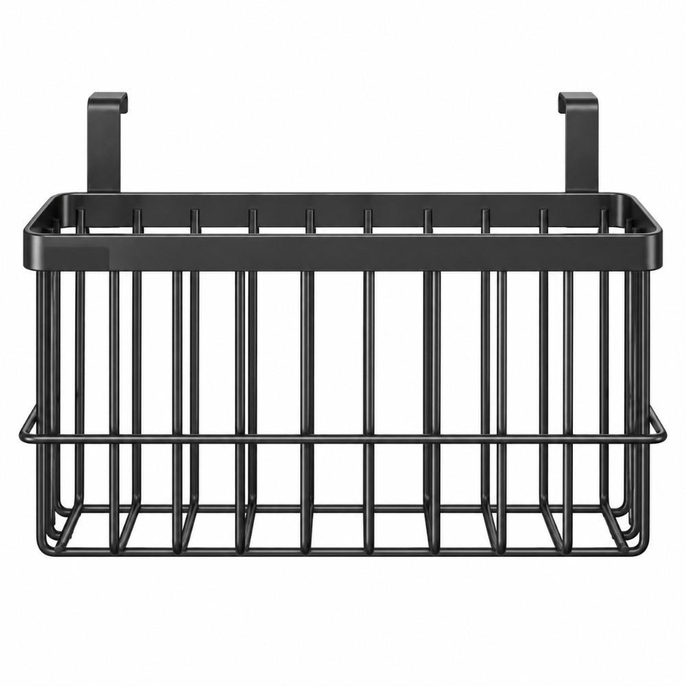 No Drill Hanging Storage Basket Hanging Organizer Wire Metal Rack Side Storage Rack Kitchen Pantry