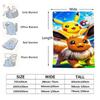 Pokemon Pikachu & Eevee Flannel Blanket Hot Anime Soft Warm Throw Sofa Bed Couch Cover Nap Cape Shawl Camping Fans Kids Gift