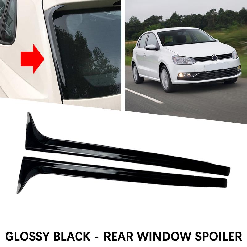 Подходит для VW Volkswagen Polo Mk5 6R 6C 2011 2012 2013 2014 2015 2016 2017 Заднее стекло плавники молдинг боковой спойлер крыло отделка