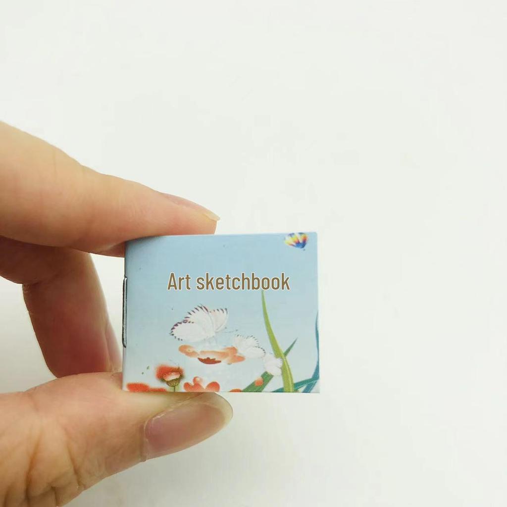 Миниатюрный офисный макет канцелярский набор: Пенал, Блокнот, Альбом для эскизов, Линейка, Штангенциркуль, Мелок (1:12 шкала)