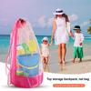 Foldable Storage Bag Large Capacity Beach Bag Transparent Mesh Design Lightweight Swimming Backpack Beach Toy Organizer