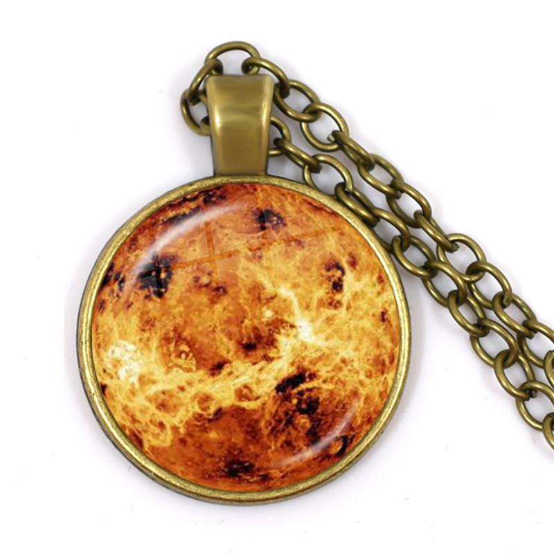 Серебряное ожерелье с подвеской в виде планеты Солнечной системы, ожерелье с подвеской в виде галактической туманности, Вселенские украшения для женщин и мужчин, Подарок на день рождения