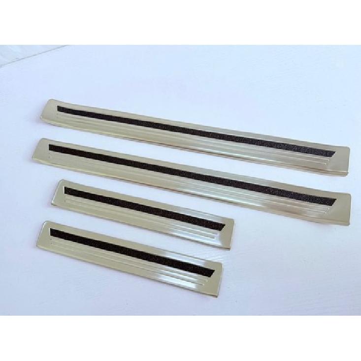 Silver Door Sill Scuff Plate Guard Cover Trim For 24-25 Toyota Prado LC250 4PCS