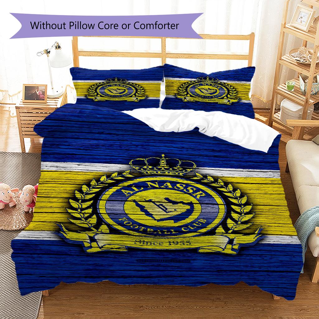 Al-Nassr Pattern Bedding,Quilt Set Quilt Cover Pillowcase Home Birthday Gift (1 * duvet cover + 2 * pillowcase, without core)