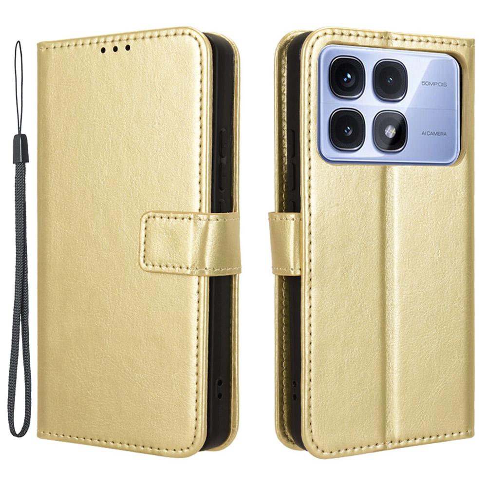 Для Xiaomi Redmi K70 Ultra Чехол-подставка для телефона Текстура Crazy Horse Кожа PU Обложка-кошелек