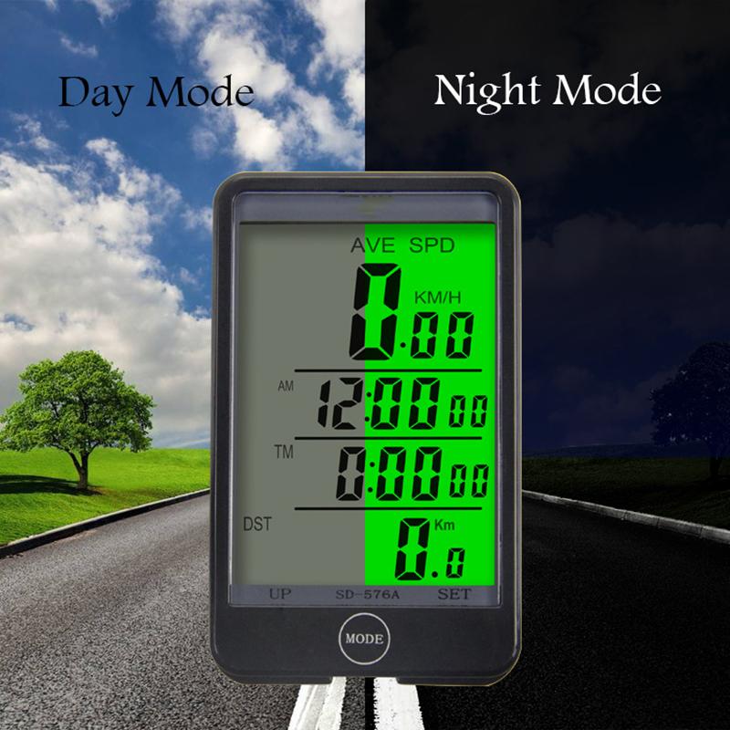 Bicycle Speedometer and Odometer Wired Bike Cycling Computer Waterproof Bike Stopwatch With Large Screen Bicycle Accessories