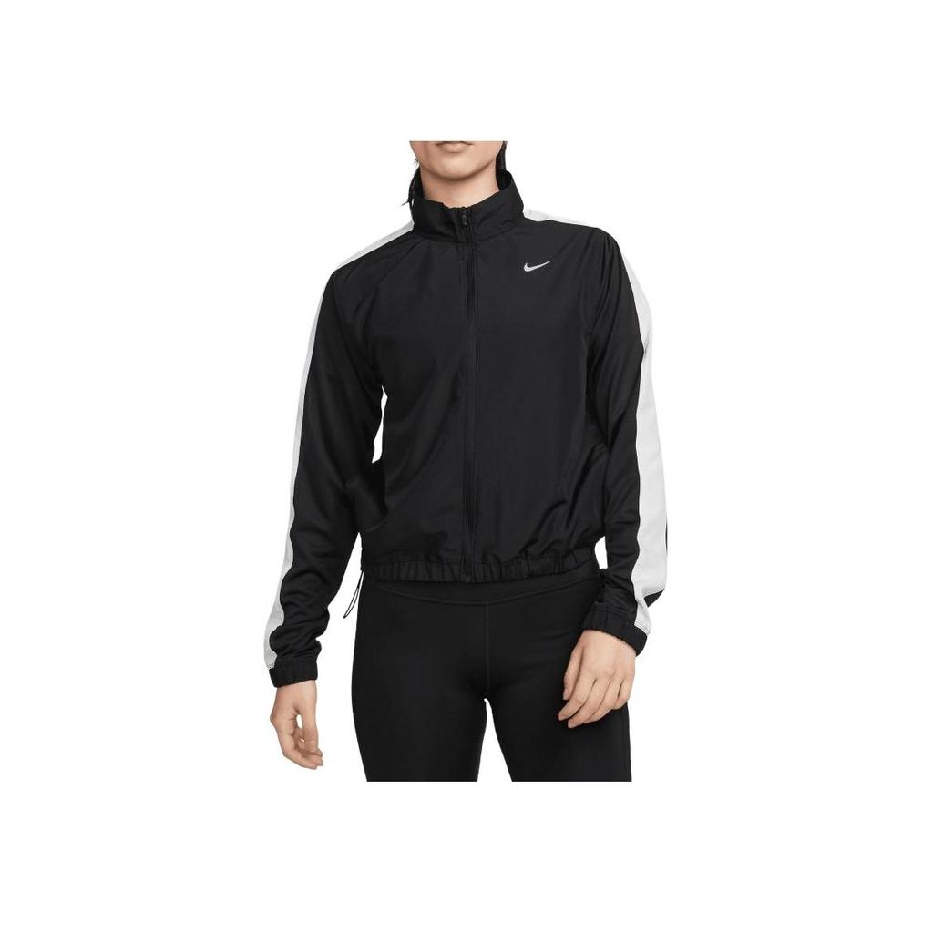 Nike Striped Logo Casual Sport Jacket Women Outerwear Black DX1038-010