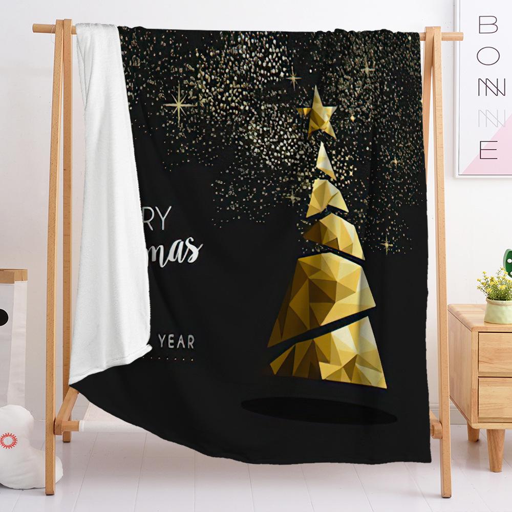 Flannel Blanket Christmas Day Blanket Blanket Digital Printing Universal in All Seasons