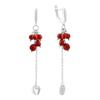 Серебряные серьги с кораллом (2147114)
