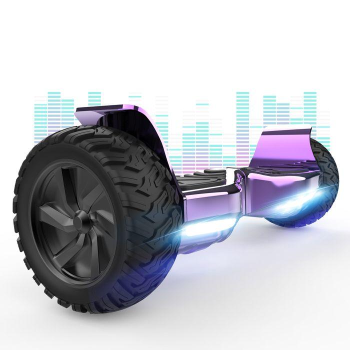 Хуверборд 8,5 дюймов Hummer Вездеход LED Bluetooth с Мощным Двигателем Идеальный Подарок Фиолетовый Хромированный