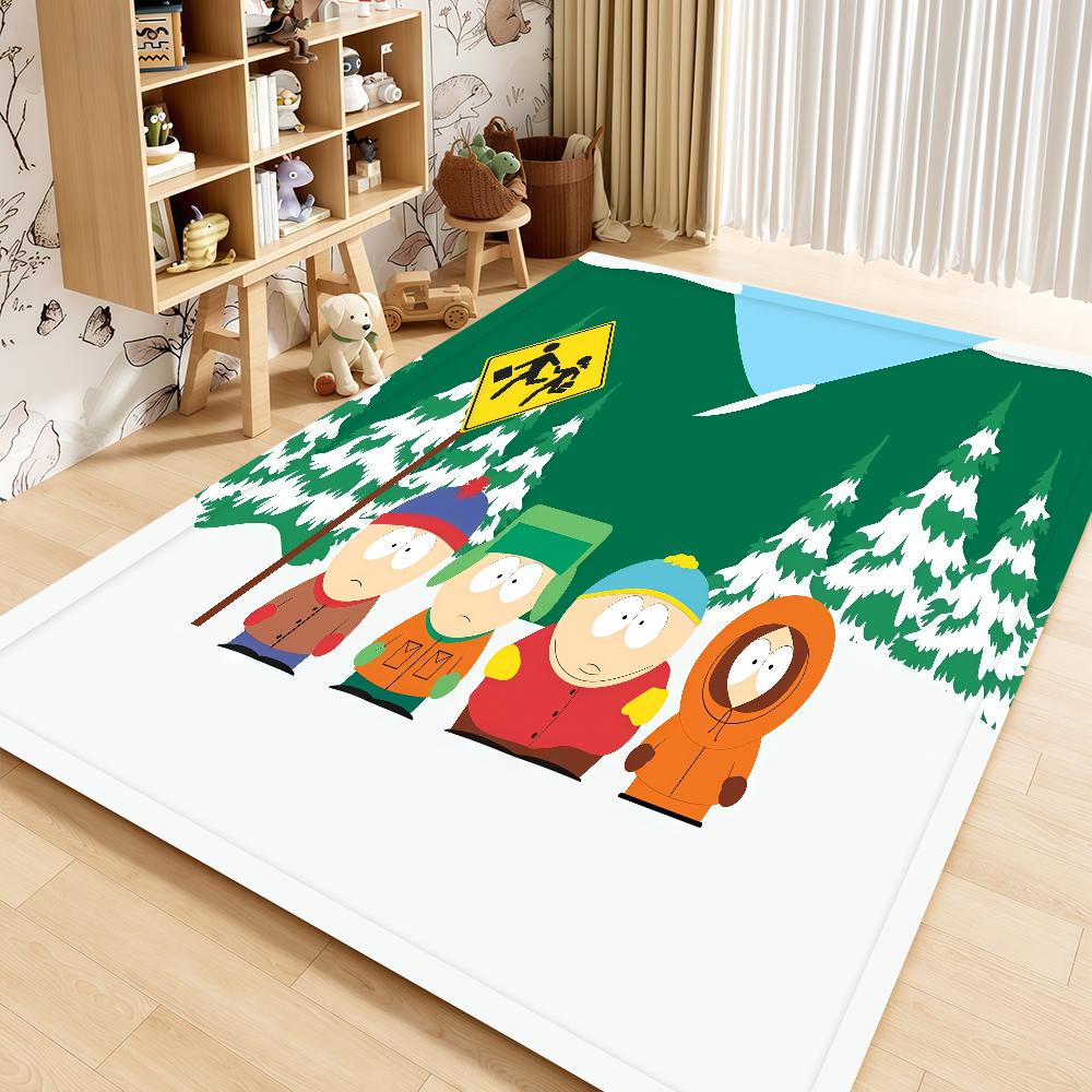 Door Mat S-South Bedside Entrance Bath Floor P-Park Cartoon Decoration Corridor PPC Door Mat Carpet Living Room Cute Balcony