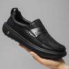 Men's casual leather shoes soft sole light men's shoes one pedal leather shoes lazy driving
