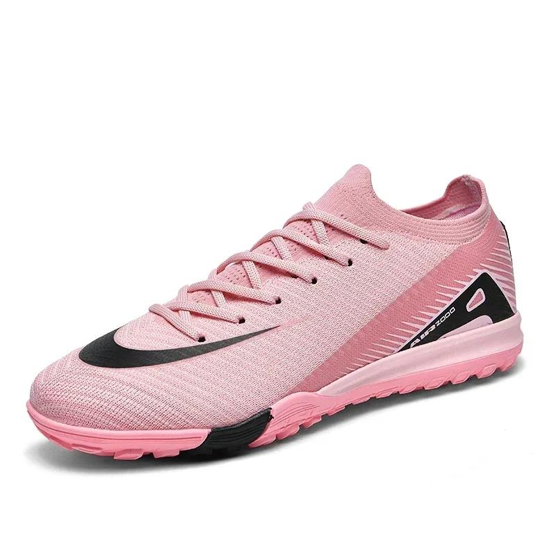High Quality Mens Soccer Shoes Society Non-Slip Turf Soccer Cleats for Kids TF/FG Training Football Field Boots Chuteira Campo