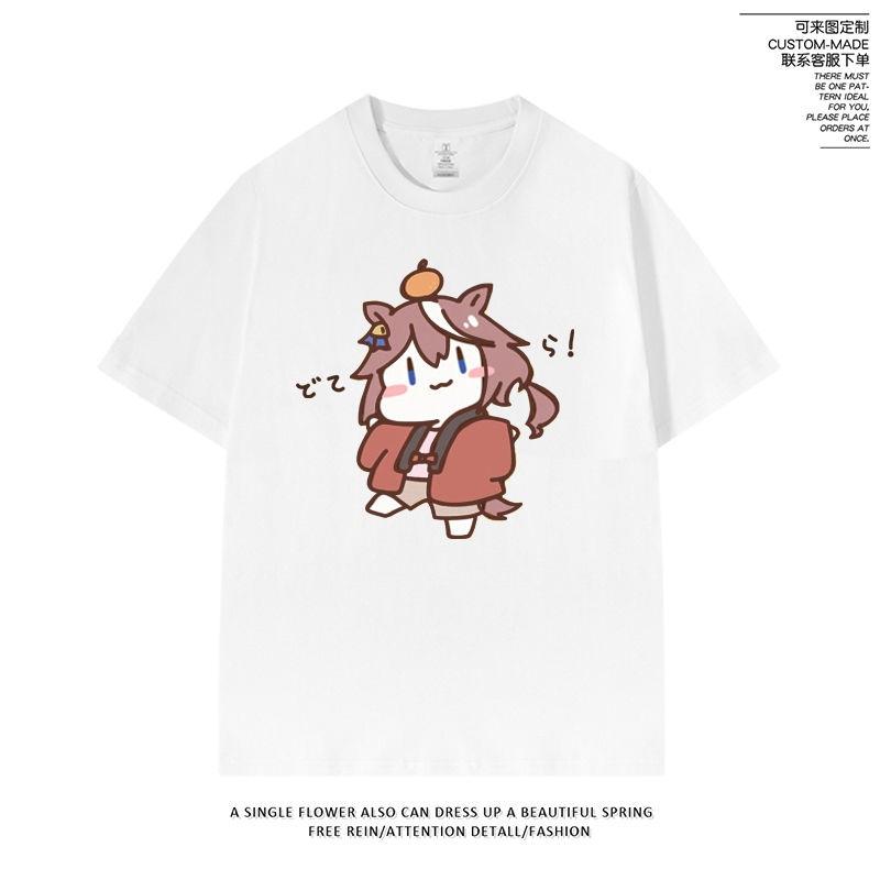 Футболка Umamusume Pretty Derby Токай Тейо Милая Кавайная Мультяшная Футболка Летняя Мягкая и Удобная Хлопковая С Коротким Рукавом