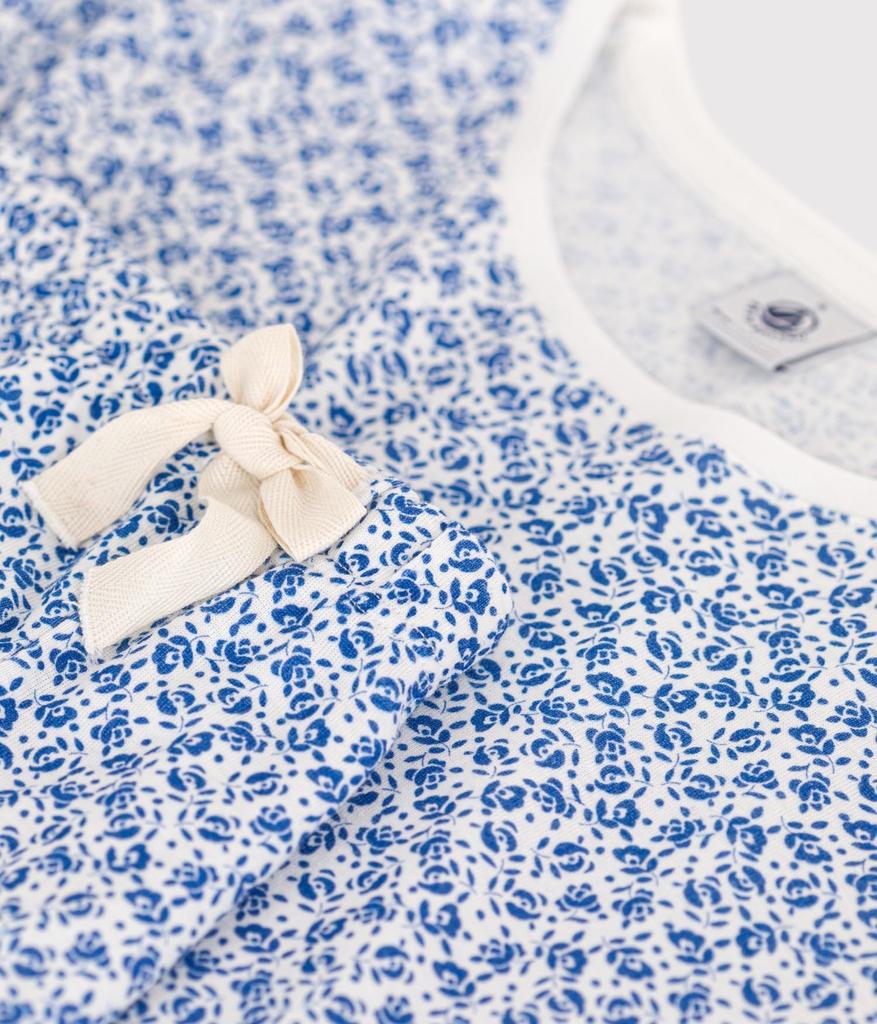 Printed Short Sleeve Pajamas A09TM S [Petit Bateau] Off-white/Blue