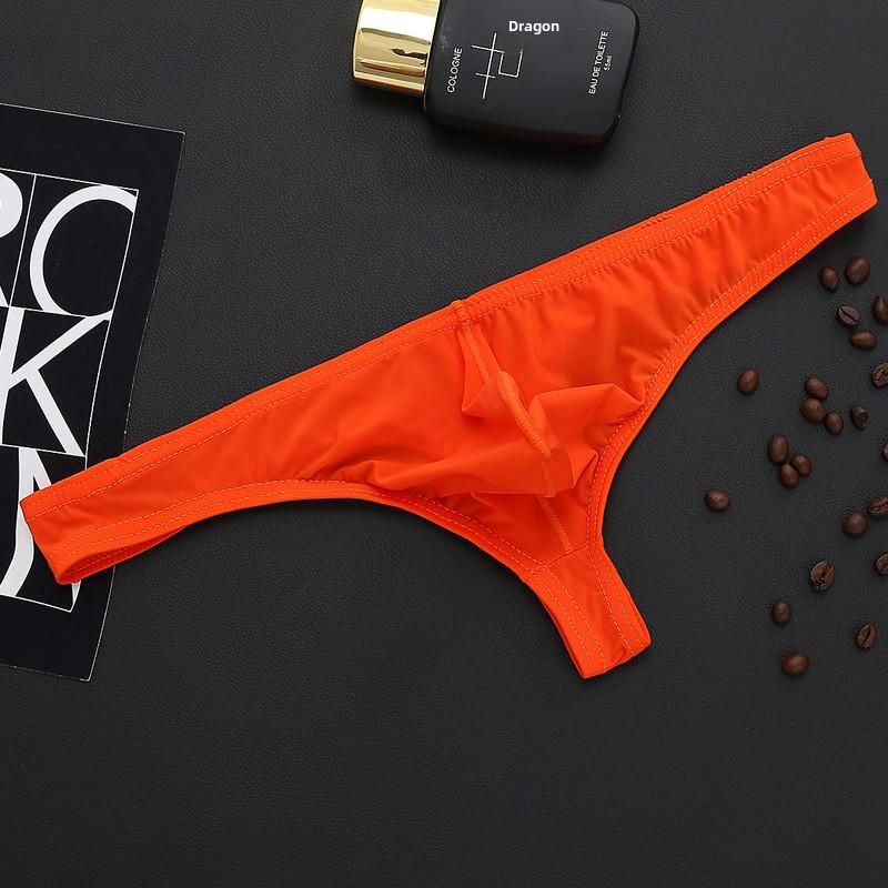 Мужские прозрачные стринги Ice Silk: Дышащее нижнее белье с низкой талией