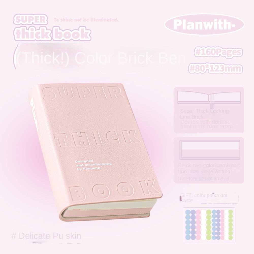 Square Leather Notebook Waterproof Cover Planner Notepad Pocket Notebook Office Use