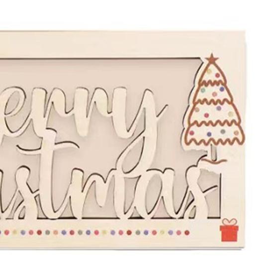 Рождественский держатель денег, деревянный держатель денег, кошелек-конверт, украшение на рождественскую елку