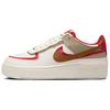 Air Force 1 Shadow Phantom Fire Red Khaki Women Sneakers Cream Light-British-Tan HQ3400-030