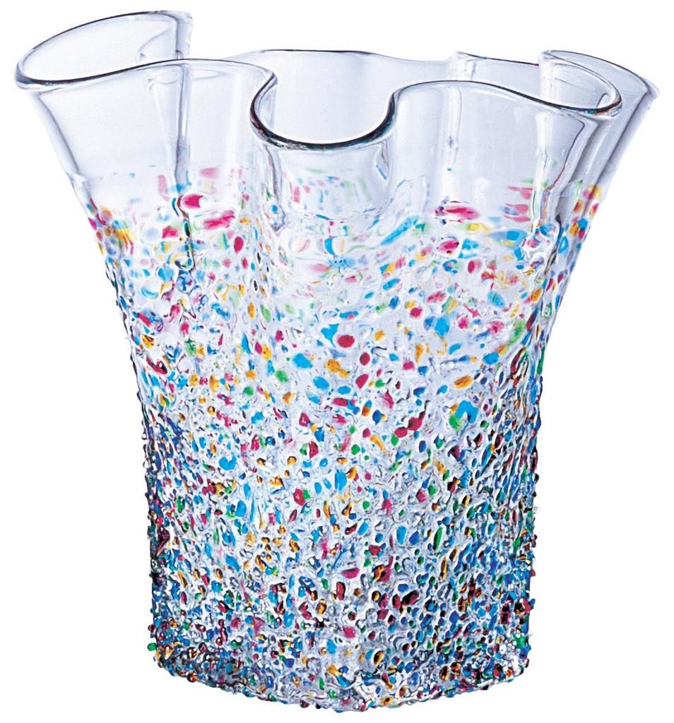 ADERIA Tsugaru Vidro Ваза с оборками, маленькая, Nebuta, сделанная в Японии, ваза с основанием для цветов, стильная стеклянная ваза для одного цветка, контейнер для цветов, сухоцветы, икебана