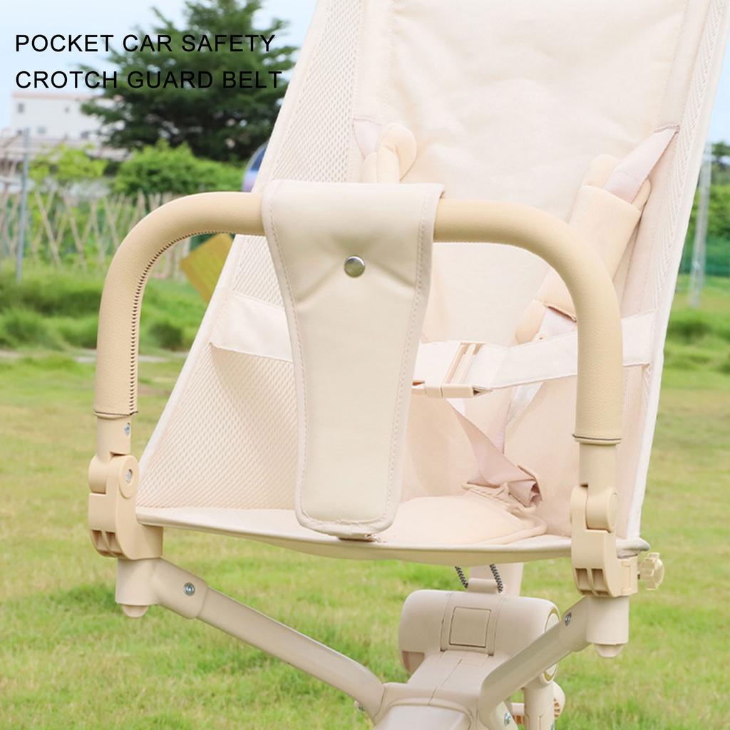 PU Leather Stroller Crotch Strap Soft & Safe Baby Stroller Crotch Belt Baby Carriage Crotch Guard Comfortable for Baby