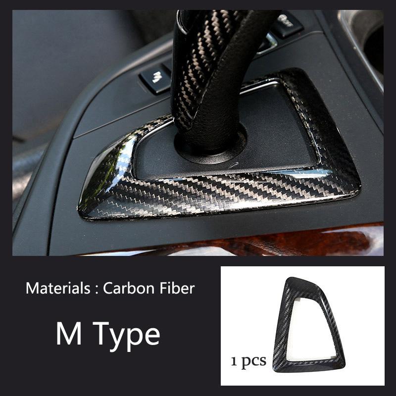 Carbon Fiber Car Styling Interior Gear Shift Knob Cover Multimedia Button Panel Trim Sticker For BMW F30 F32 F34 F36 Accessories