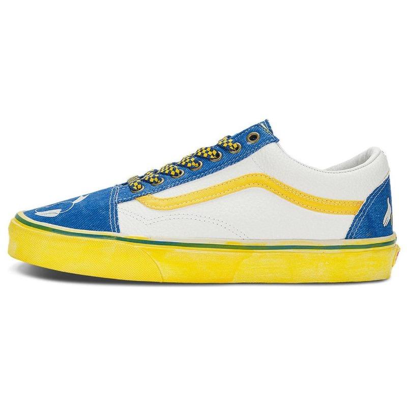 Кеды Disney x Vans Old Skool Canvas Низкие Унисекс Белый Синий Желтый VN000D3HDNM