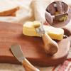 Mini Butter Knife Cheese Spreader Knive Creative Standing Butter Knife Jam Salad Dressing Knife Stainless Steel Wooded Handle