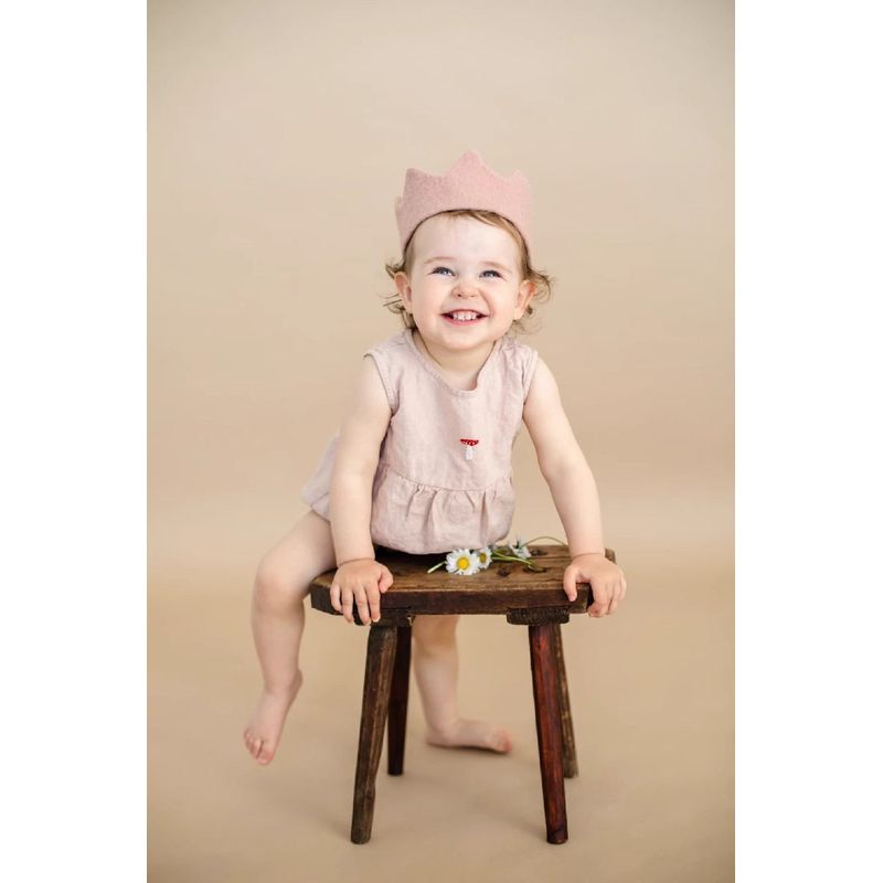 Little Alice Children's Cotton and Linen Romper, Sleeveless Jumpsuit for Infants and Toddlers, Purely Hand-Embroidered Baby Romper