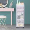 6-Tier Rolling Storage Cart W/ Drawers, Mobile Organizer Cabinet On Wheels, White Storage Tower for Bedroom Closet Organization