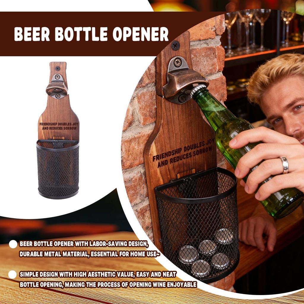 Personalized Custom Wooden Fun Basketball Hoop Beer Bottle Opener