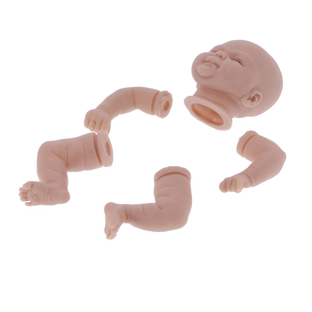 Simulation Unpainted Reborn Doll Kit Vinyl Unfinished Baby Doll Mold Parts Set 17 Inch