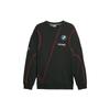 Puma X Bmw Mms Garage Толстовка с длинными рукавами, круглым вырезом и принтом логотипа Толстовка унисекс, черная 621027-01