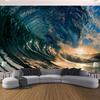 Beach Starry Tapestry Home Decor Living Room Natural Moon Sea Landscape Tapestry Fabric Hippie Wall Hanging Tapestry Tapiz