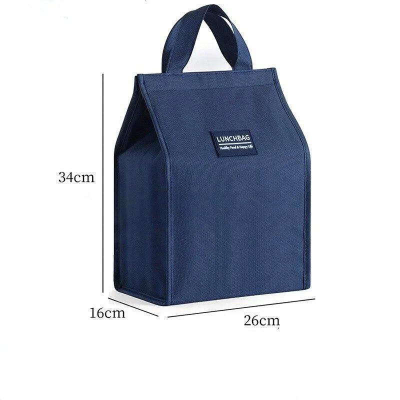 Students Convenient Lunch Box Bags Tote Food Container Bag Oxford Lunch Bags Fresh Cooler Thermal Cooler Pouch for Office