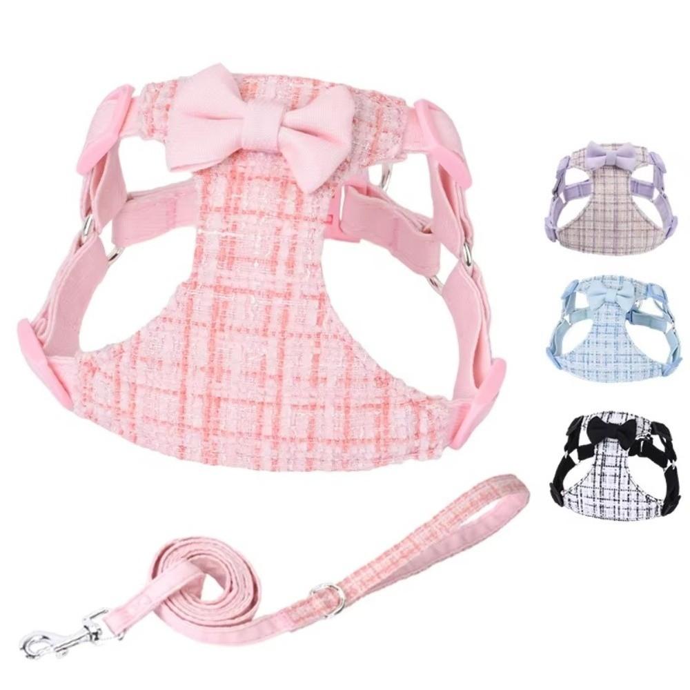 Comfortable Dog Chest Harness Bow Pet Harness New Anti-Escape Harness  Outdoor