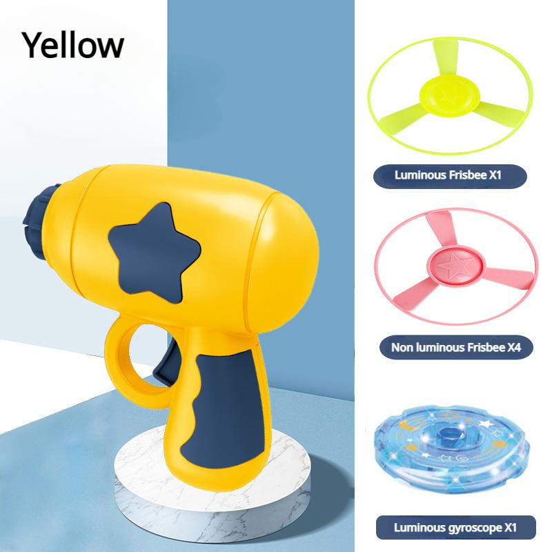 Cat Toy Launch Gun Flying Saucer Rotating Gyro Launcher Cats Chasing Plaything Training Kitten Interactive Toys Pet Supplies