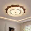 Chinese Retro Full Spectrum Ceiling Lamp - Modern Minimalist Walnut Bedroom Light
