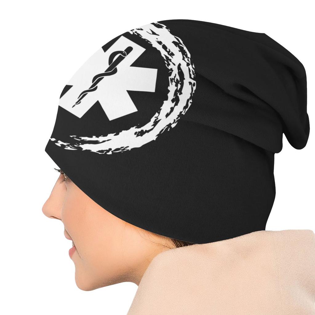 EMS Star Of Life Капот Шапки Хип-Хоп Лыжные Skullies Шапки Шапки Фельдшер Медик Скорая помощь для женщин унисекс Вязаные многофункциональные шапки