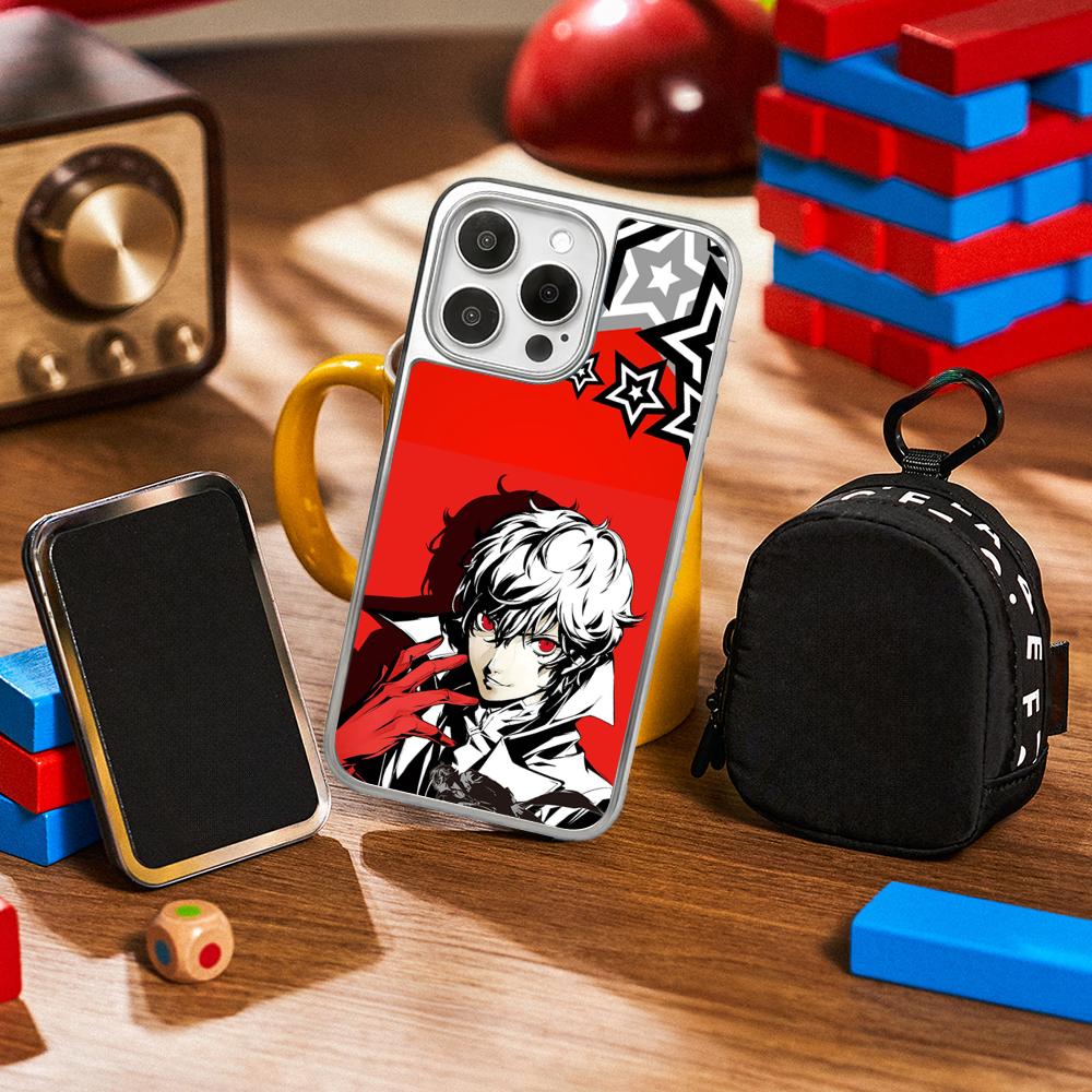 P5 hot game pattern design ins Phone Case for iPhone 16 15 14 13 12 11 Pro Max Sheepskin Silver-edged protective case