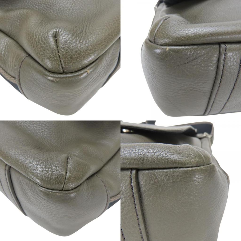 Used COACH Shoulder Bag F70556 Heritage Leather Khaki Brown System Messenger