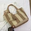 Leisure Grass Woven Bag for Women With Large Capacity New Summer Single Shoulder Commuting Woven Bag Beach Bag