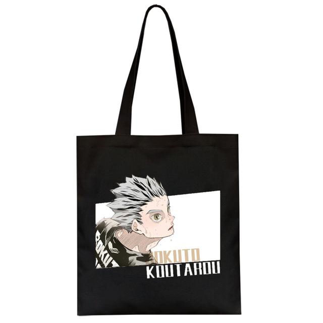 Fashion Anime Haikyuu Shopper Bag Eco Manga Tote Harajuku Shopper Bag Women Canvas Shoulder Bag Large-capacity Women's Handbags